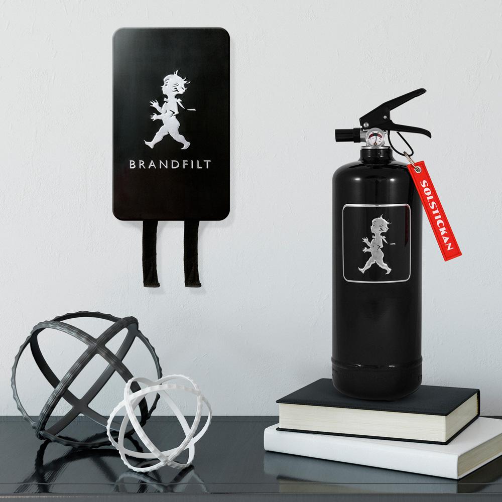 Solstickan Brandfilt 120x120 cm Svart matt