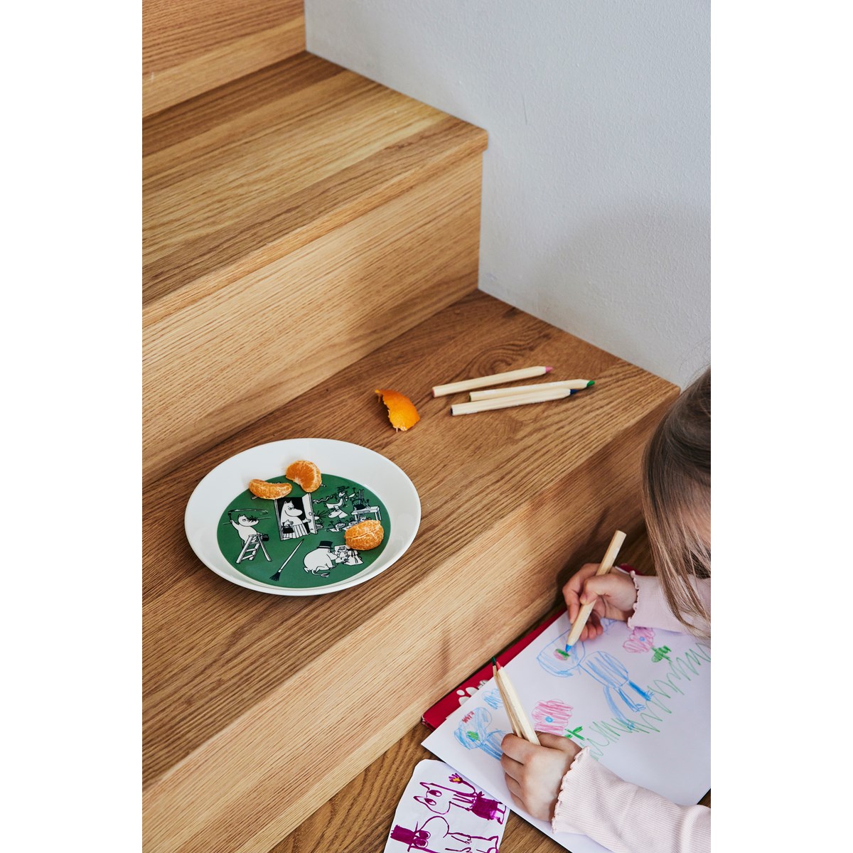 Mumin Tallrikset Teckning & Jul