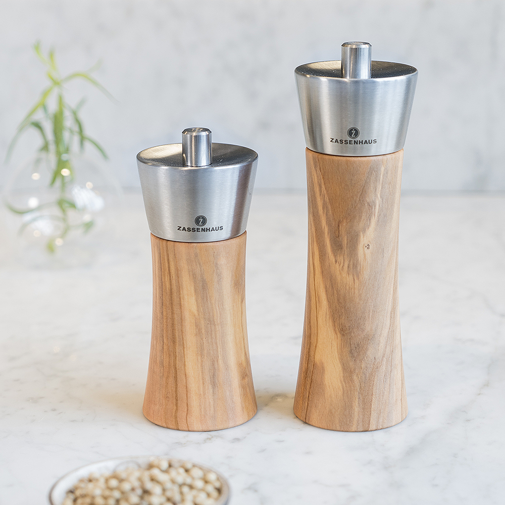 Augsburg Pepparkvarn 14 cm Rostfri/Olivträ