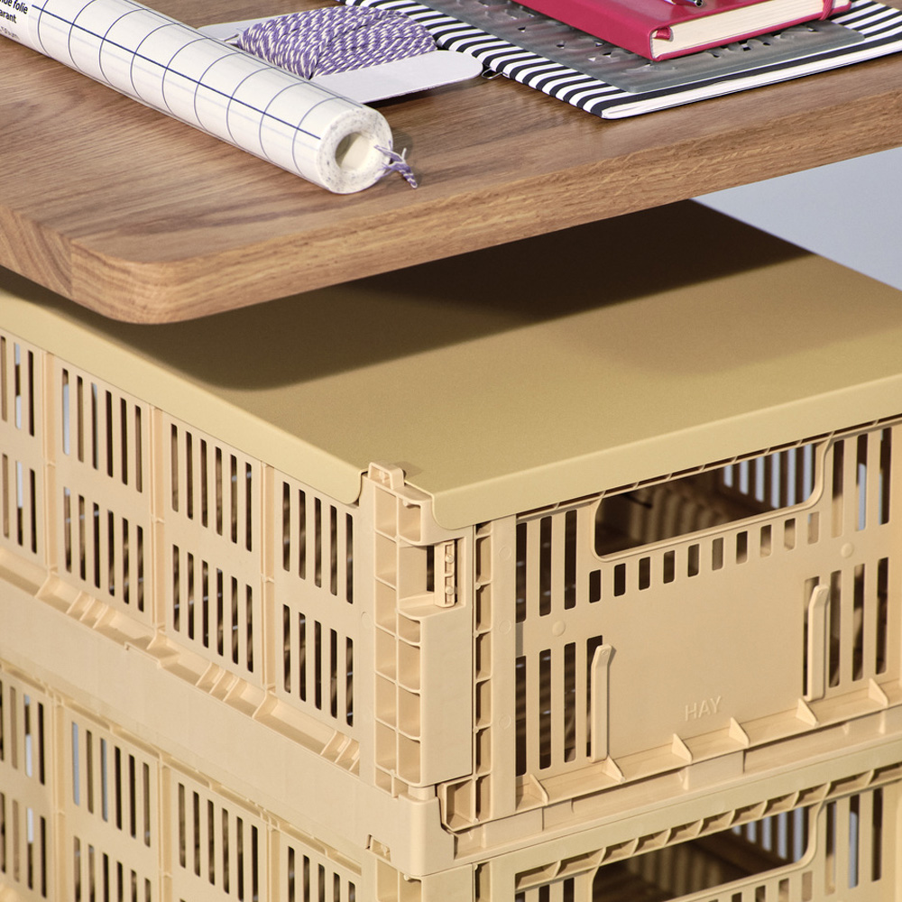 HAY Colour Crate Lock till förvaringslåda Medium Golden Yellow