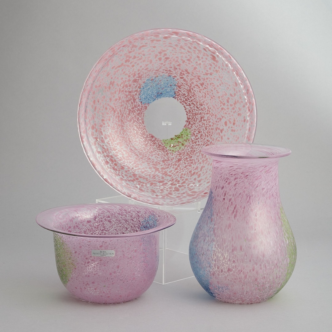 Konstglas 3 delar Ulrica Hydman Vallien