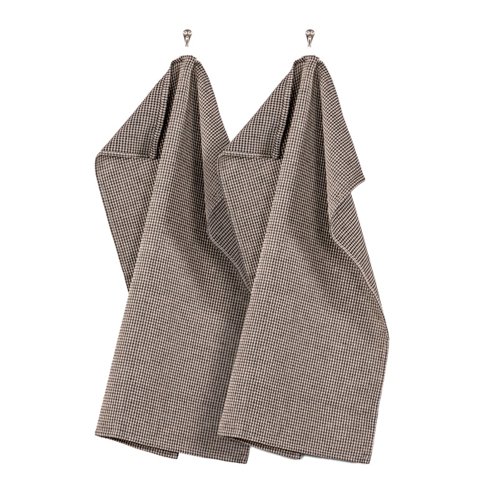 Home Kökshandduk 50x70 cm 2-pack Svart/Vit
