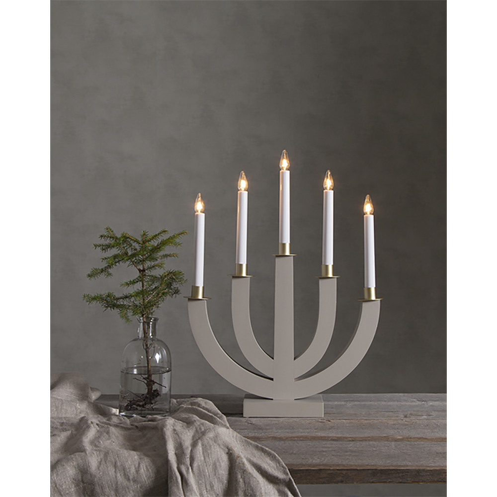 Eli Adventsljusstake 47 cm Grå