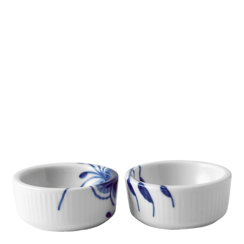 Blue Fluted Mega Skål 3 cl 2-pack