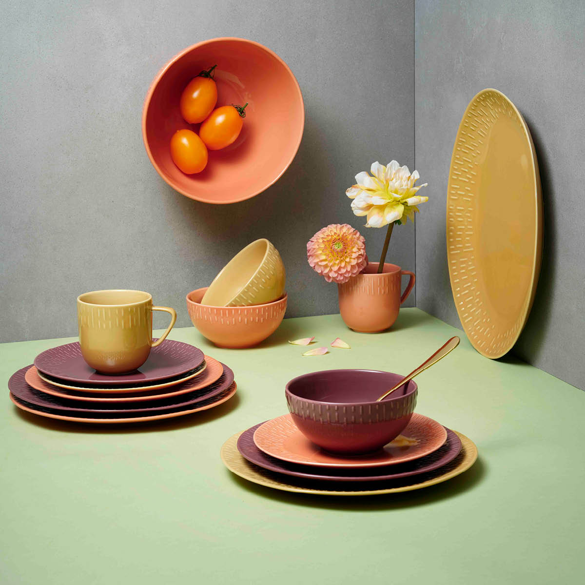 Confetti Skål 14 cm Senap