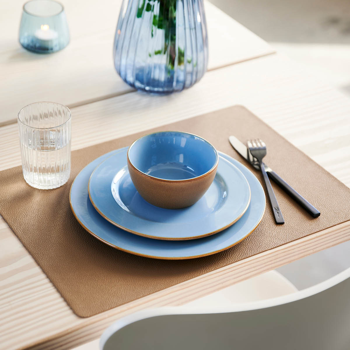 Bitz Desserttallrik 22 cm Wood/Ocean