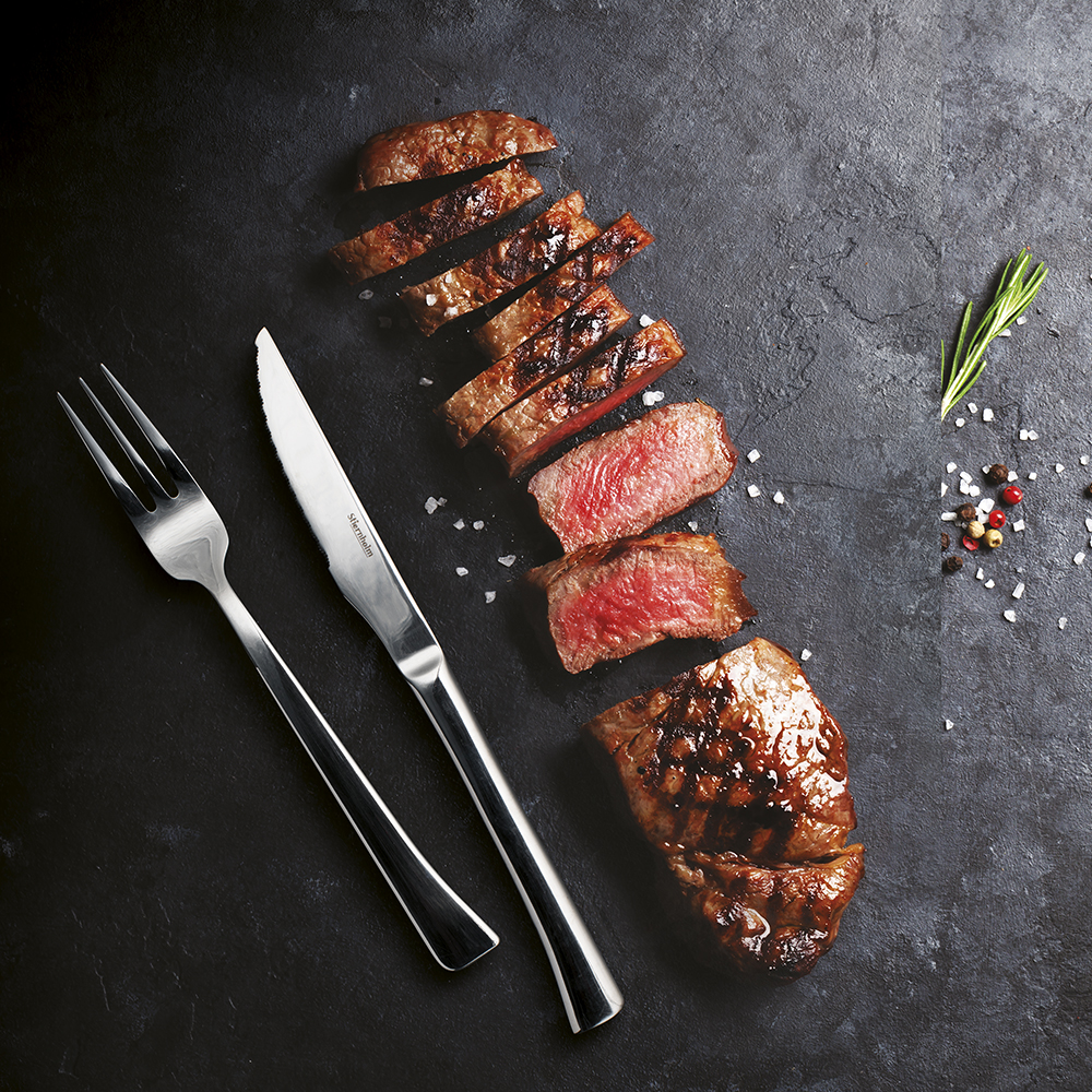 Biffbestick 12 delar Stål