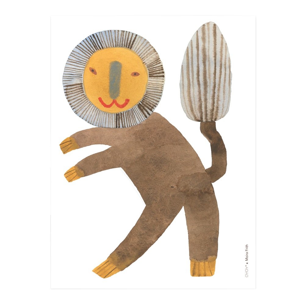 Affisch 30x40 cm Lejon