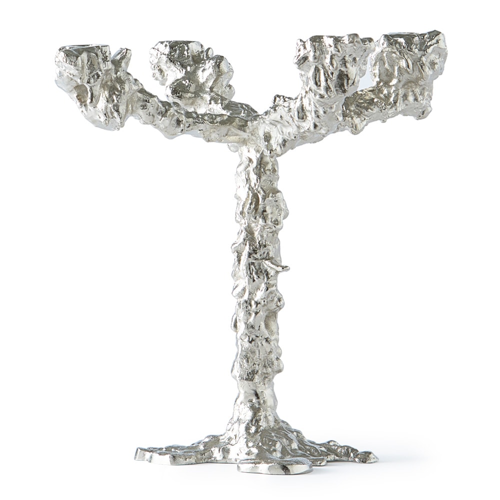 Drip Ljusstake 32 cm Silver