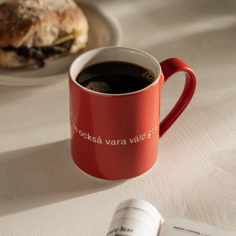 Astrid Lindgren Mugg R&ouml;d Den som &auml;r stark