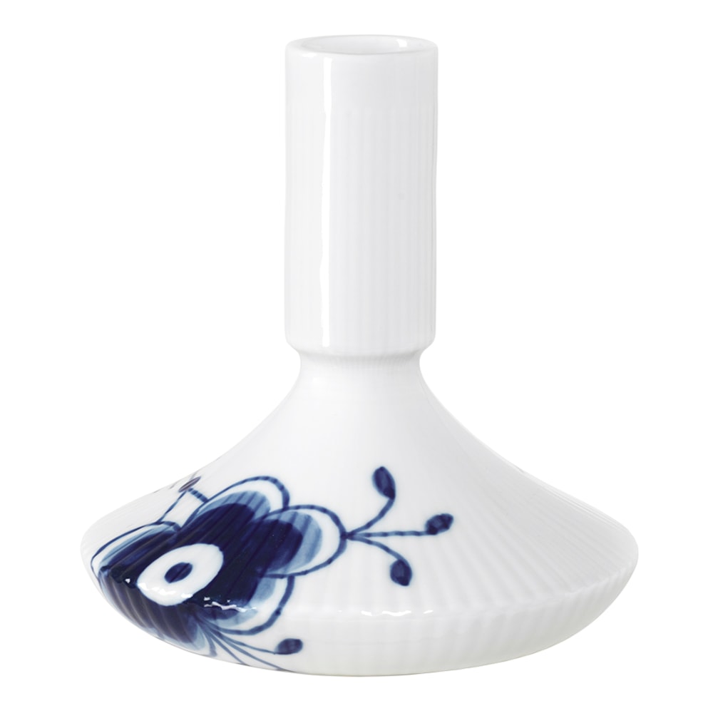 Blue Fluted Mega Ljusstake 12 cm