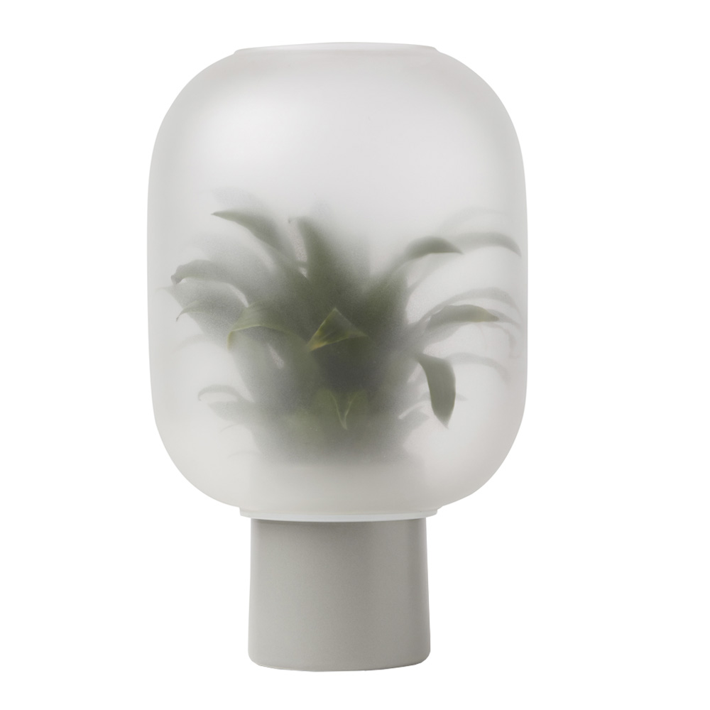 Nebl Kruka 30 cm Grå Glas