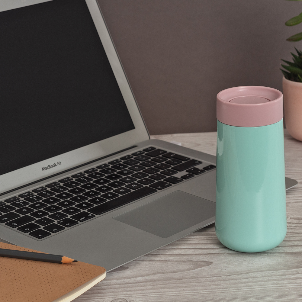 Skittle Travel Mug 24cl Mint & Pink