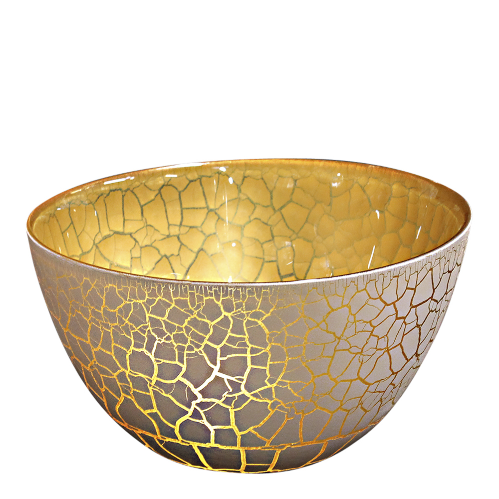 Croco Skål 21 cm Vit/Guld