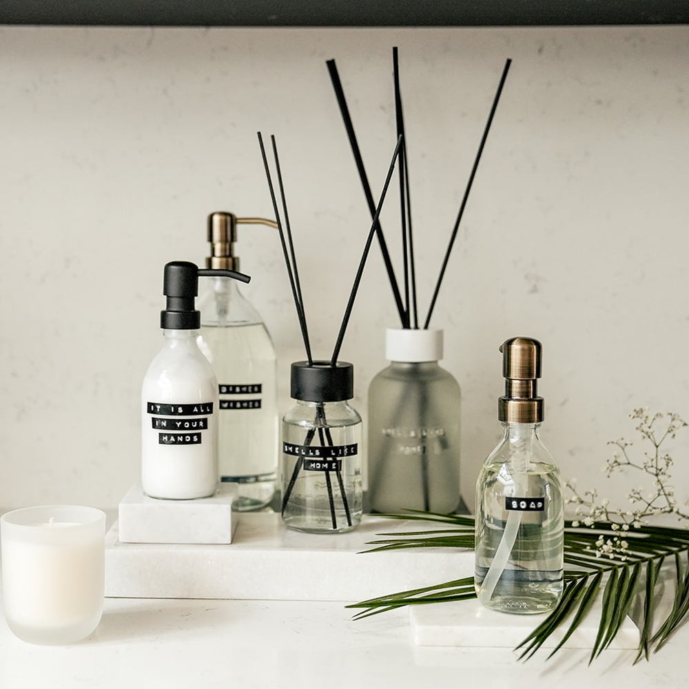 Handtvål med pump 0,25 L Mässing/Klar