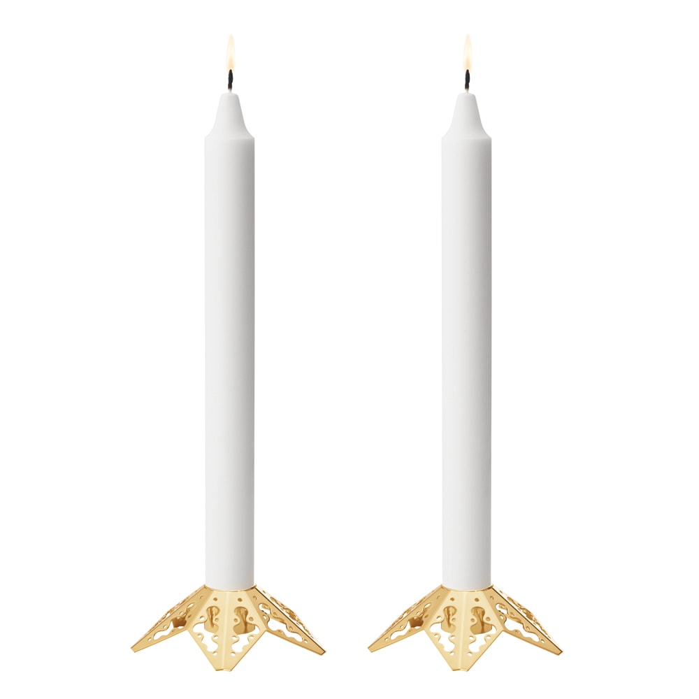 Christmas Collectibles Årsljusstake 2-pack Förgylld