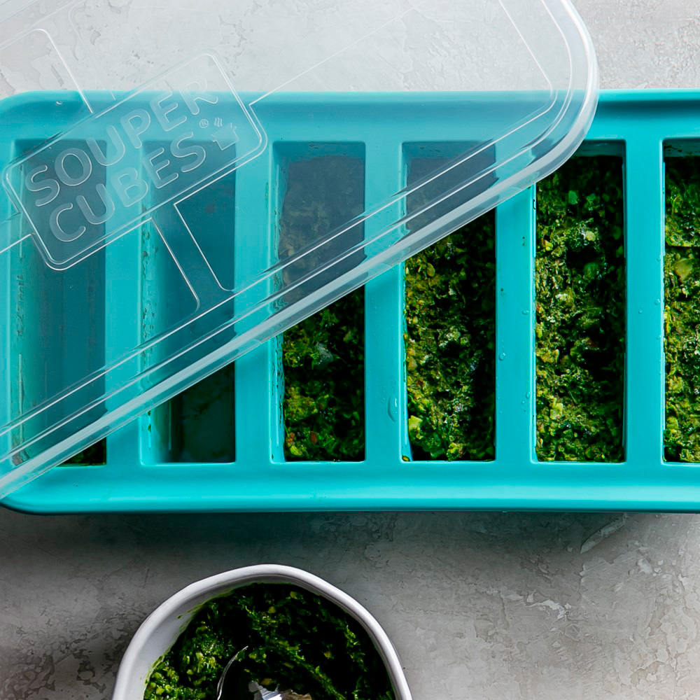 Matf&ouml;rvaring och Lock Silikon Half-cup 6x125 ml 2-pack Bl&aring;