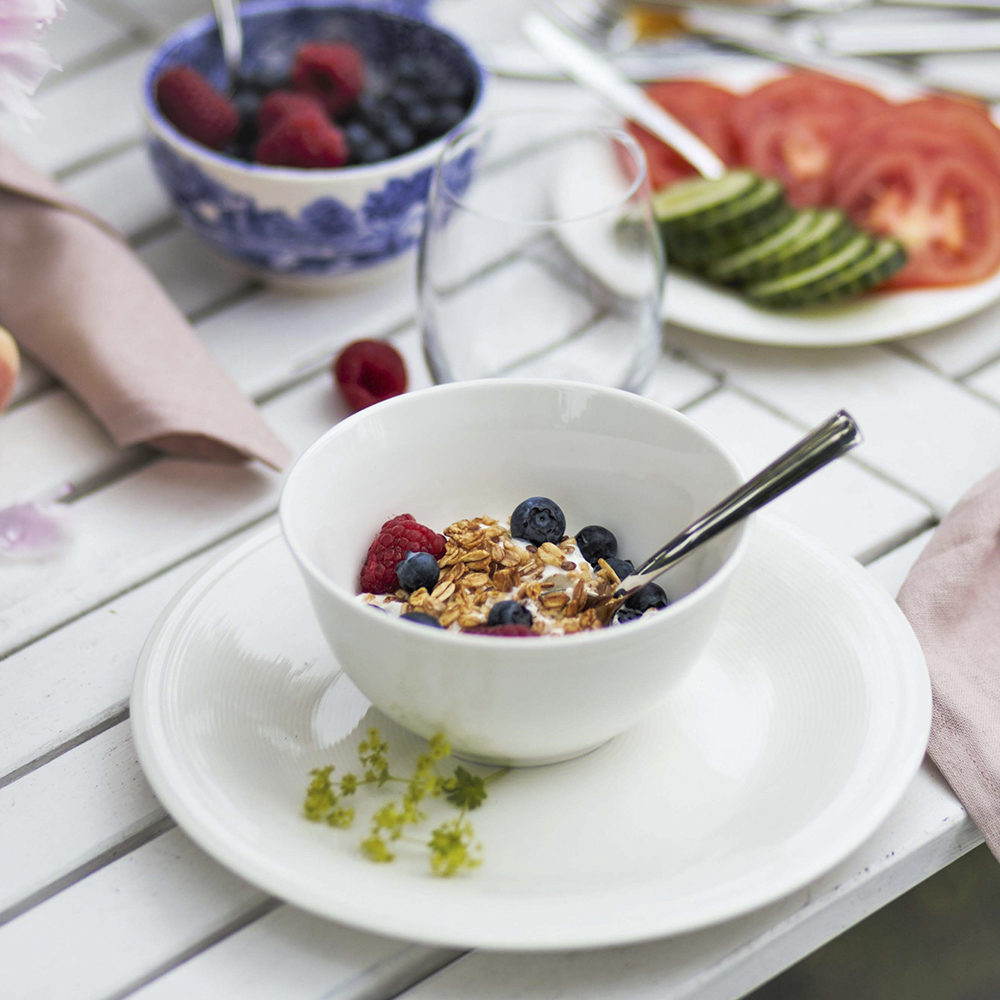 Rhythm Tallrik 21,5 cm Vit