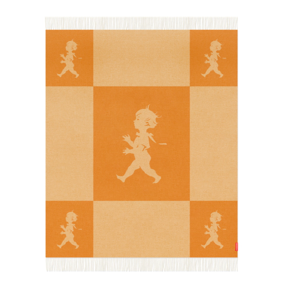 Pläd Merinoull 130x170 cm Senapsgul