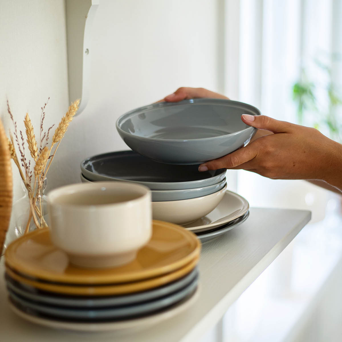 Höganäs Keramik Daga Tallrik djup 19 cm Horisont