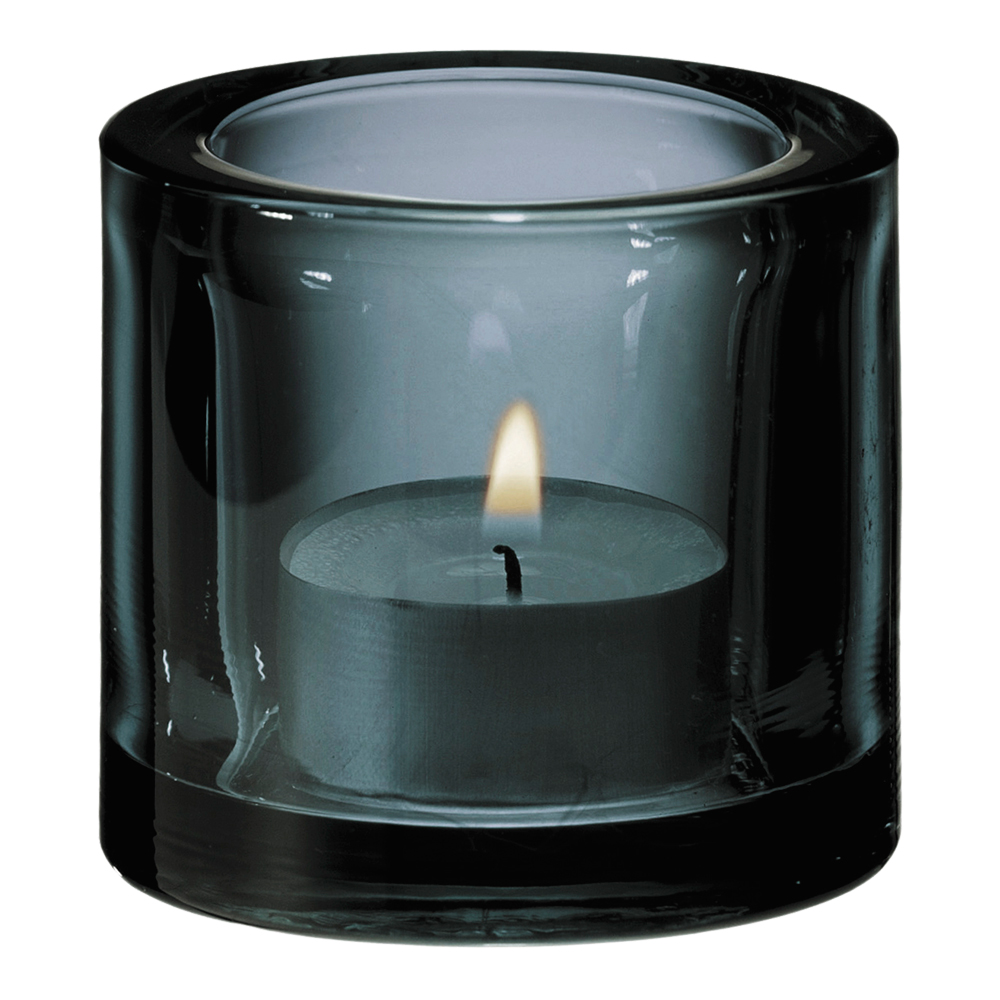 Kivi Ljuslykta 6 cm Grå