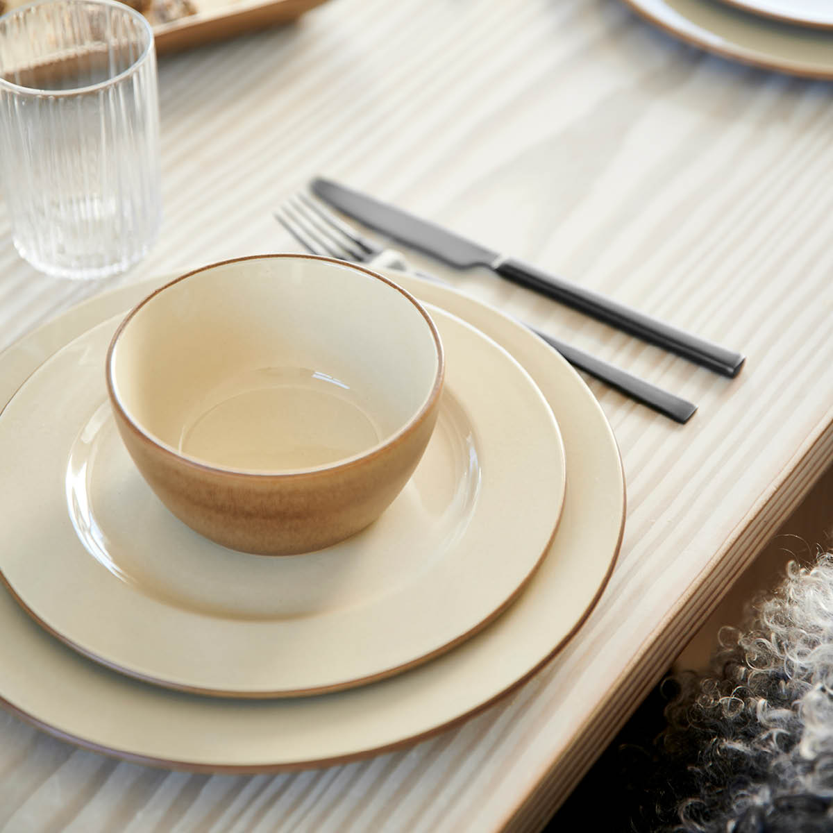 BITZ Tallrik 27 cm Wood/Sand