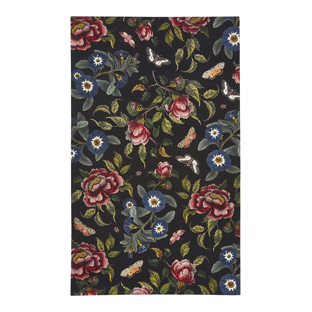 Creatures of Curiosity Kökshandduk 45x74 cm Svart/Blommig