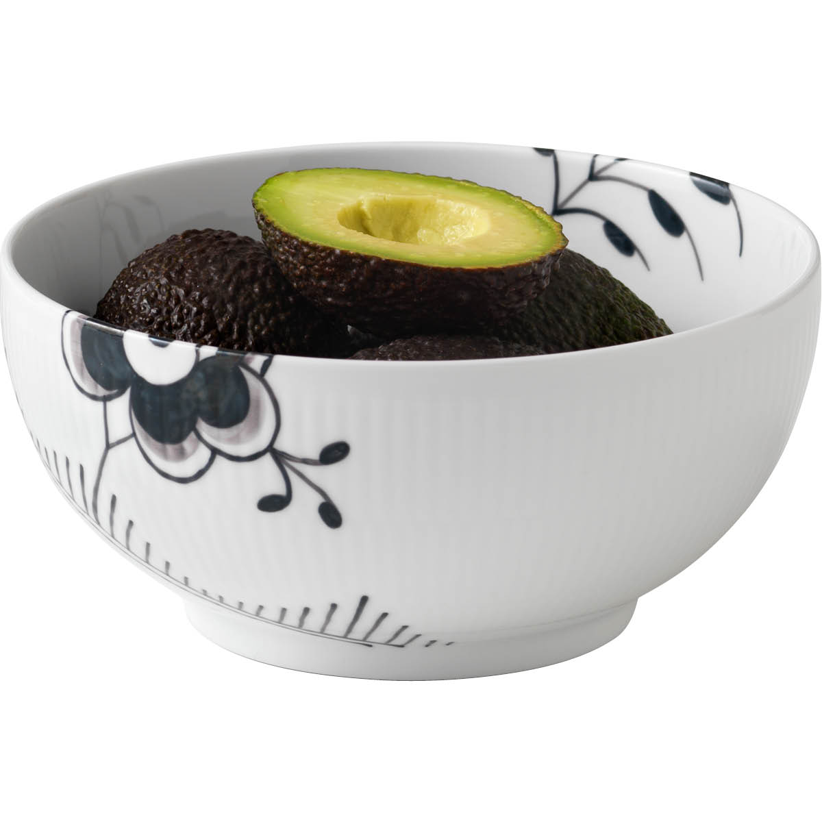 Black Fluted Mega Skål 1,1 L