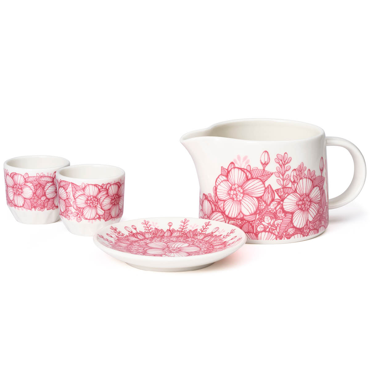 Huvila Fat 10,5 cm Rosa/vit