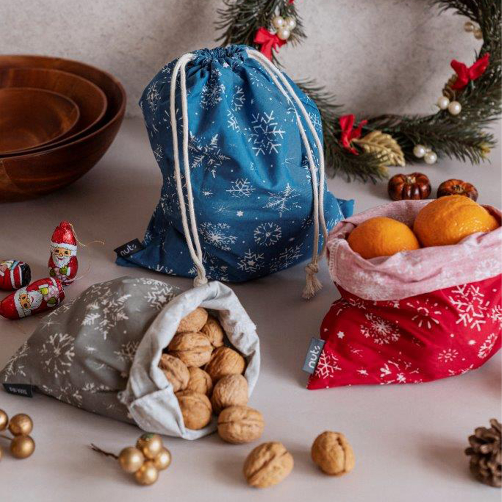 Frukt & Gröntpåse 3-pack Vinterprint