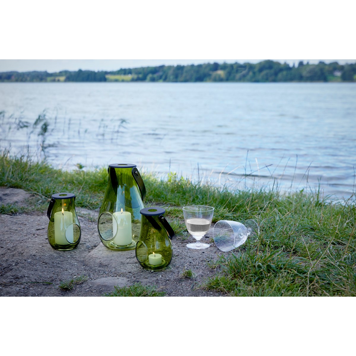 Design with light Lanterna 25 cm Olivgrön