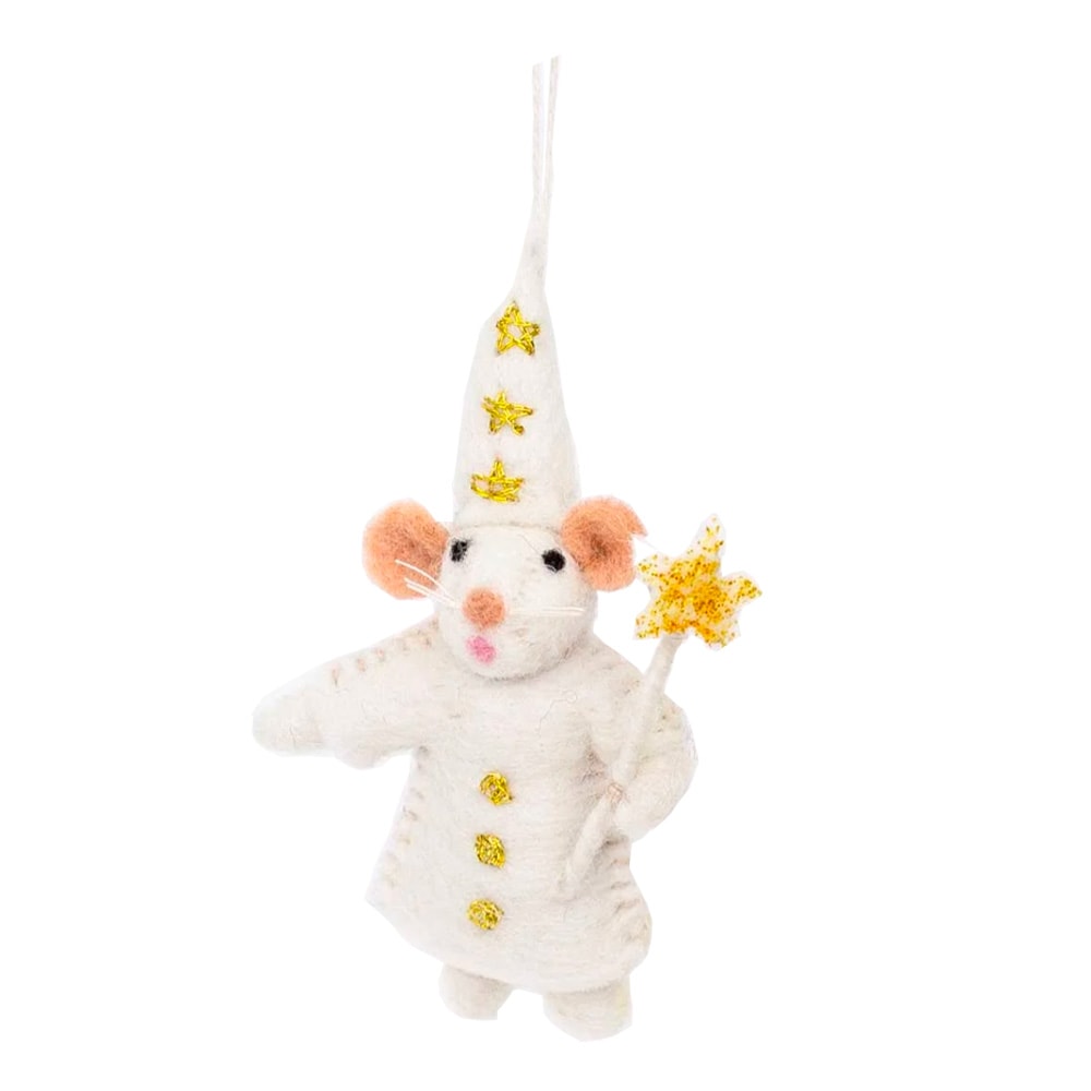 Julhänge Stjärngosse 11 cm Vit