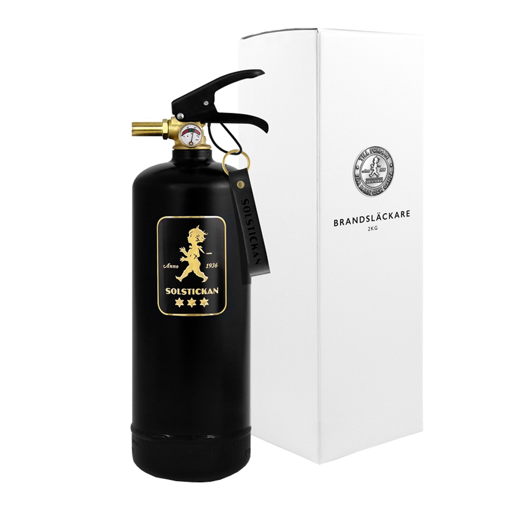 Solstickan Brandsläckare 2 kg Svart/Guldemblem