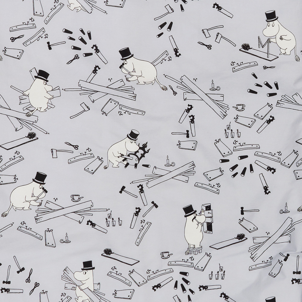 Mumin Bäddset 150x210 cm Muminpappa Grå