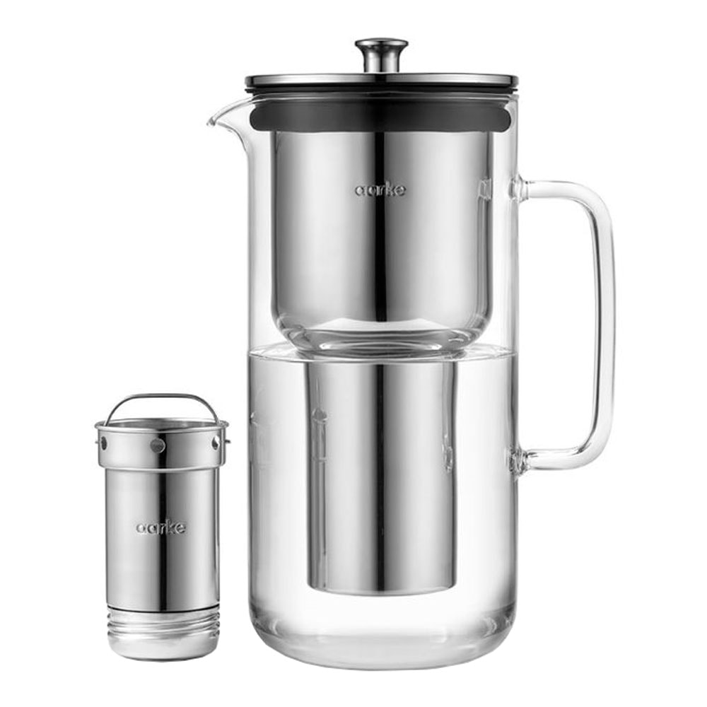 Aarke Vattenfilterkanna med påfyllningsbar stålpatron