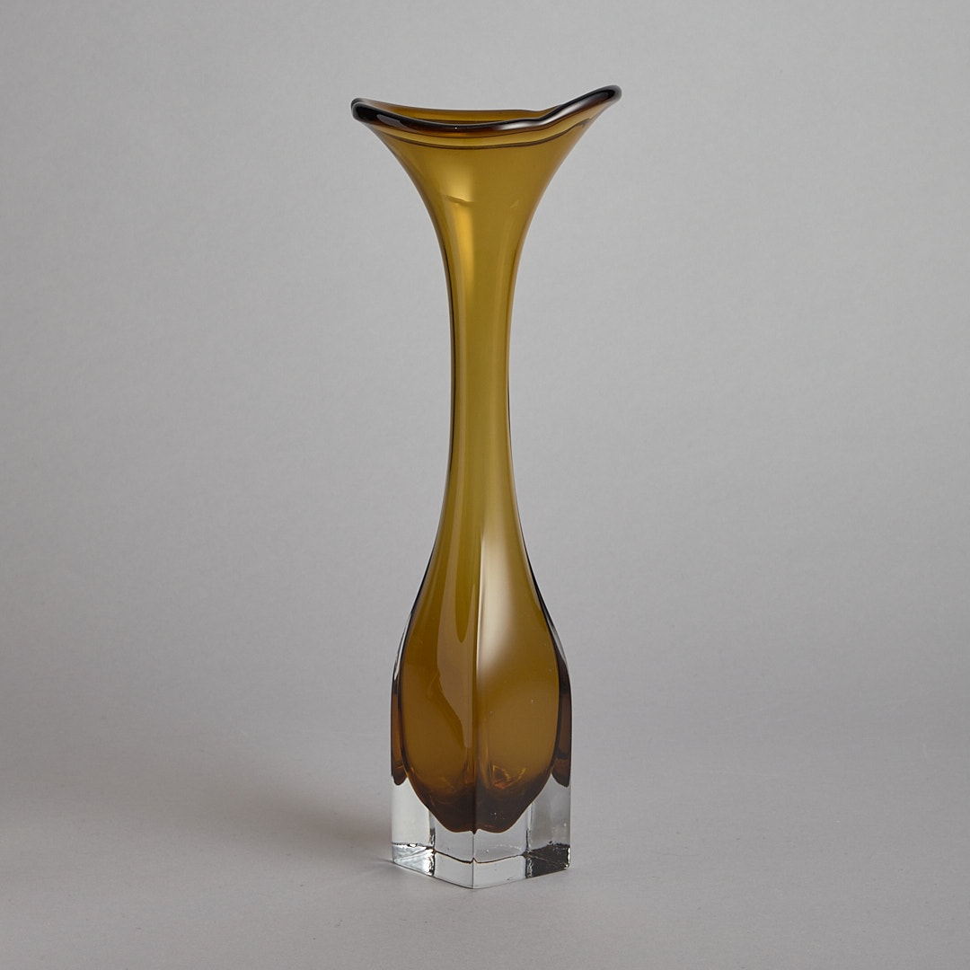 Bärnstensfärgad vas