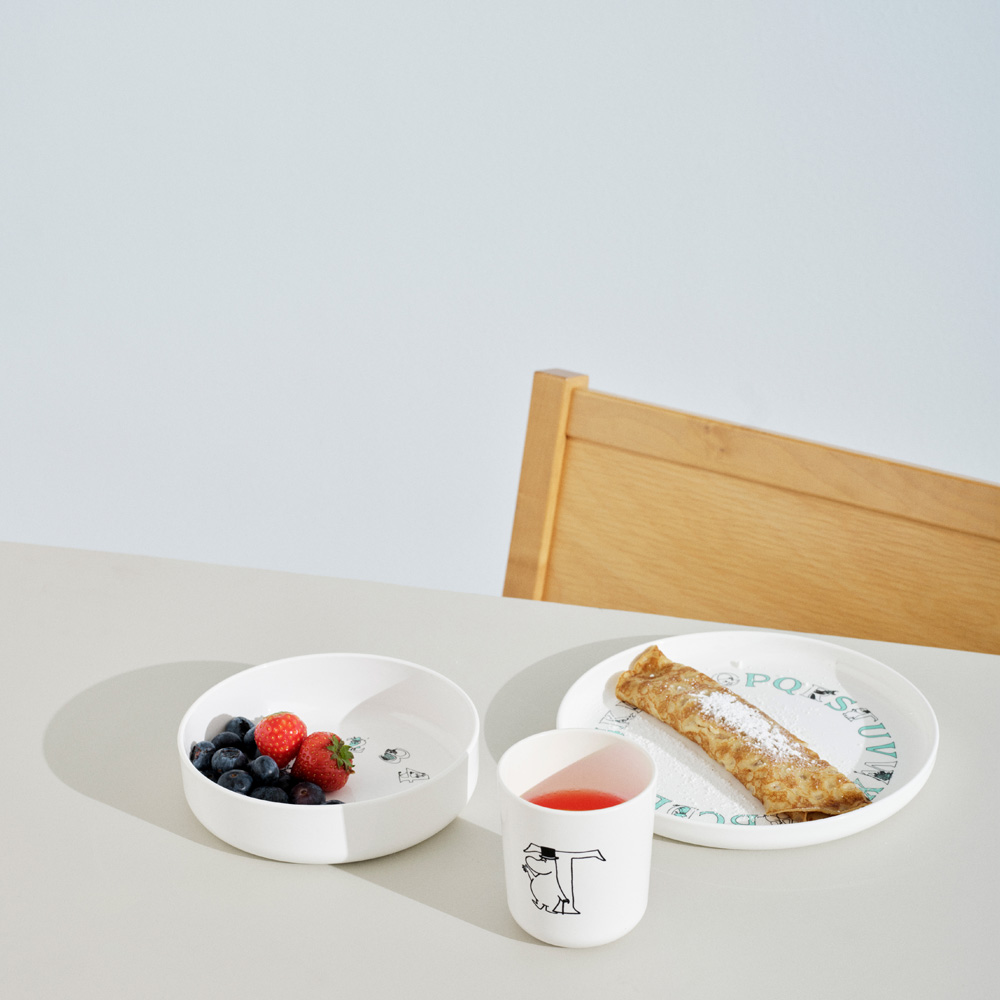 Moomin ABC Tallrik 20 cm Vit/Turqouise