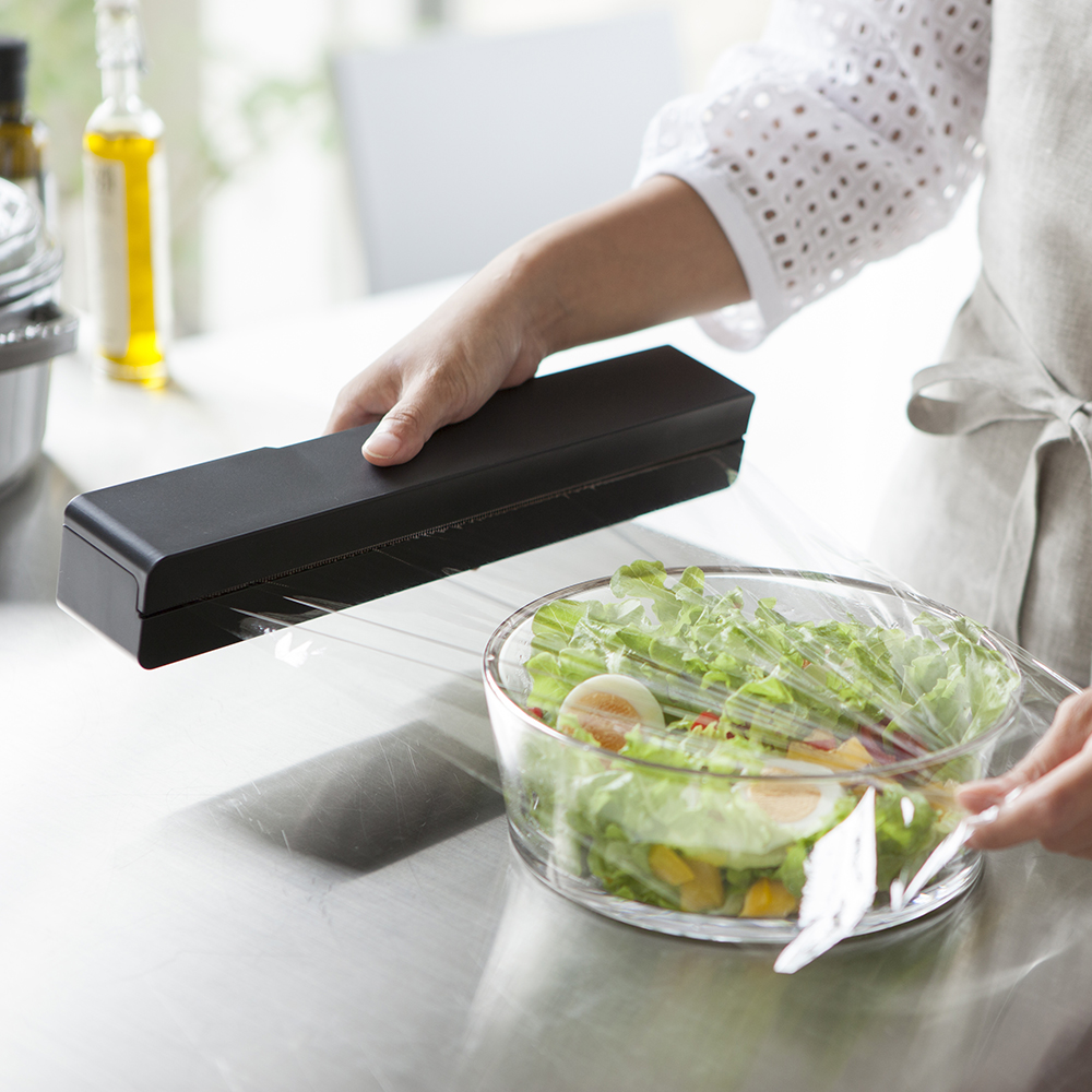 Tower Behållare till plastfolie 33 cm Svart