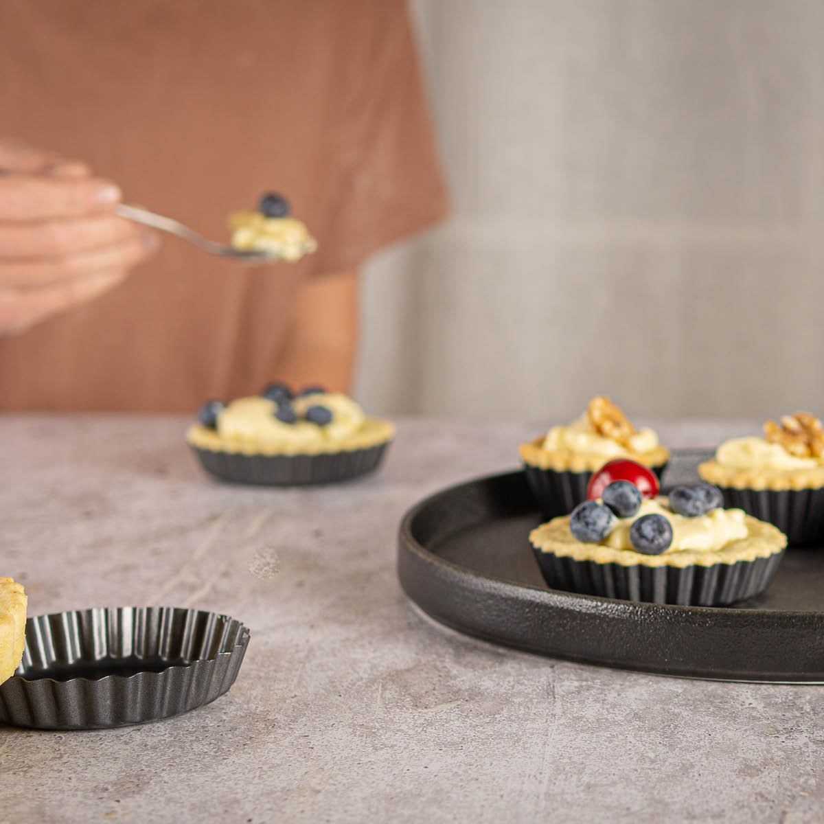 bAYk Bakform 9 x2 cm 4-pack Grå