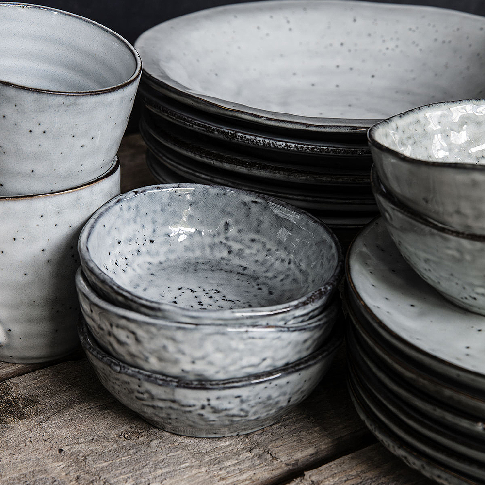 Rustic Tallrik djup Grå/Blå 25 cm