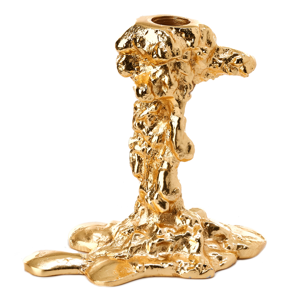 Drip Ljusstake 14 cm Guld