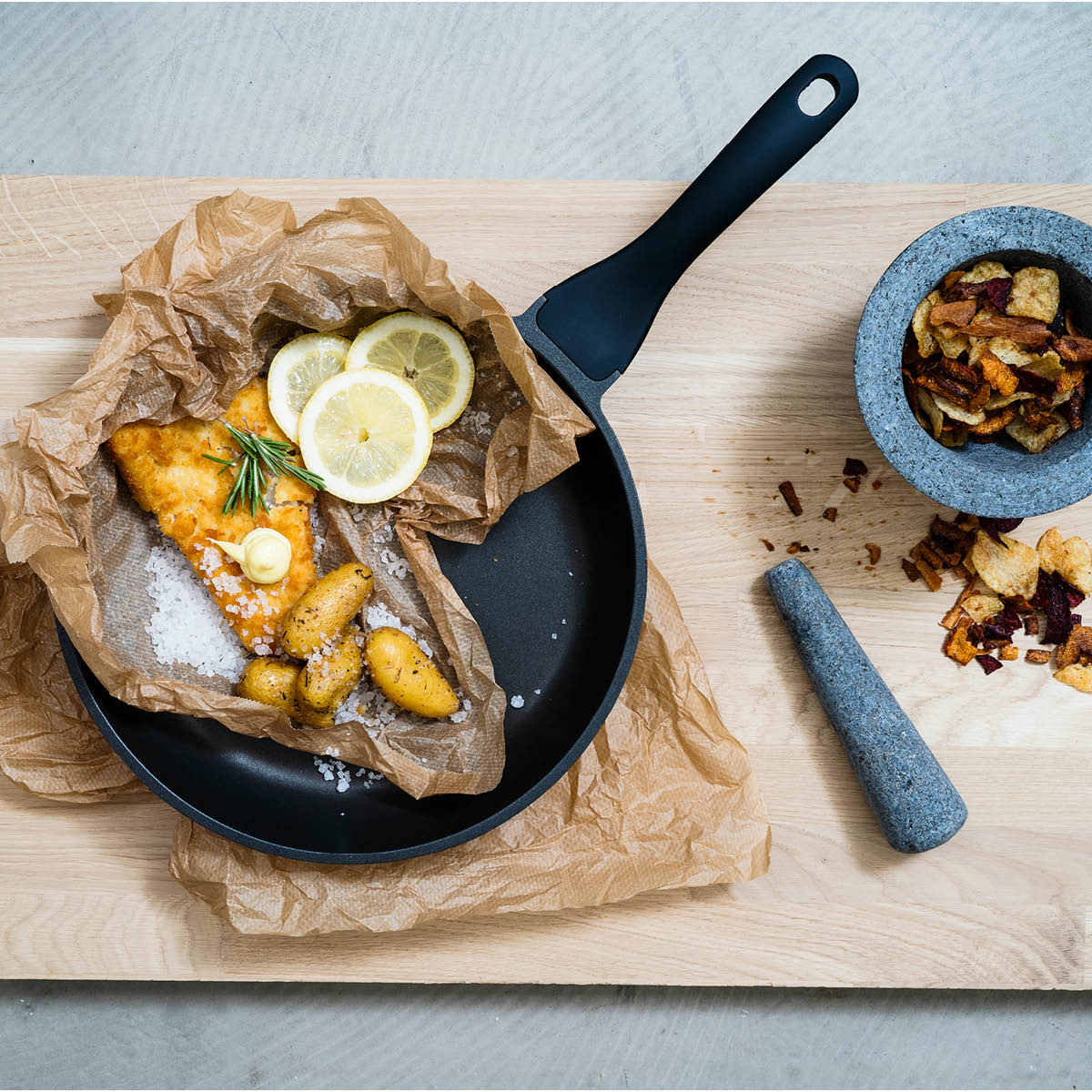 Stekpanna Aluminium 28 cm Svart