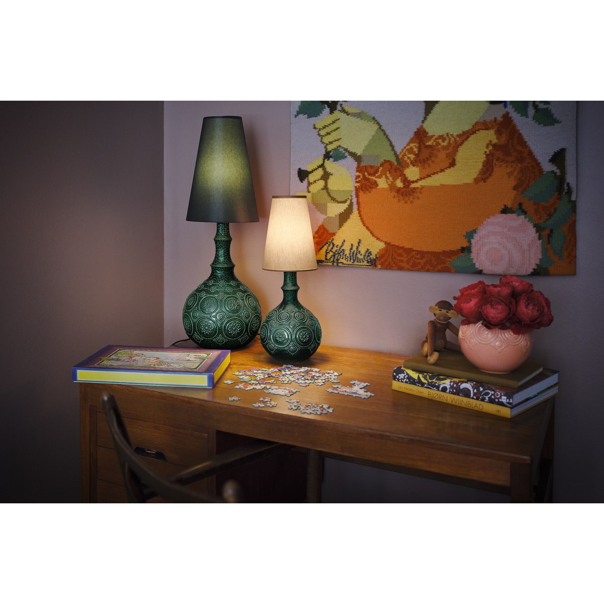 Symphony Magic Lampfot 25,5 cm Mörkgrön