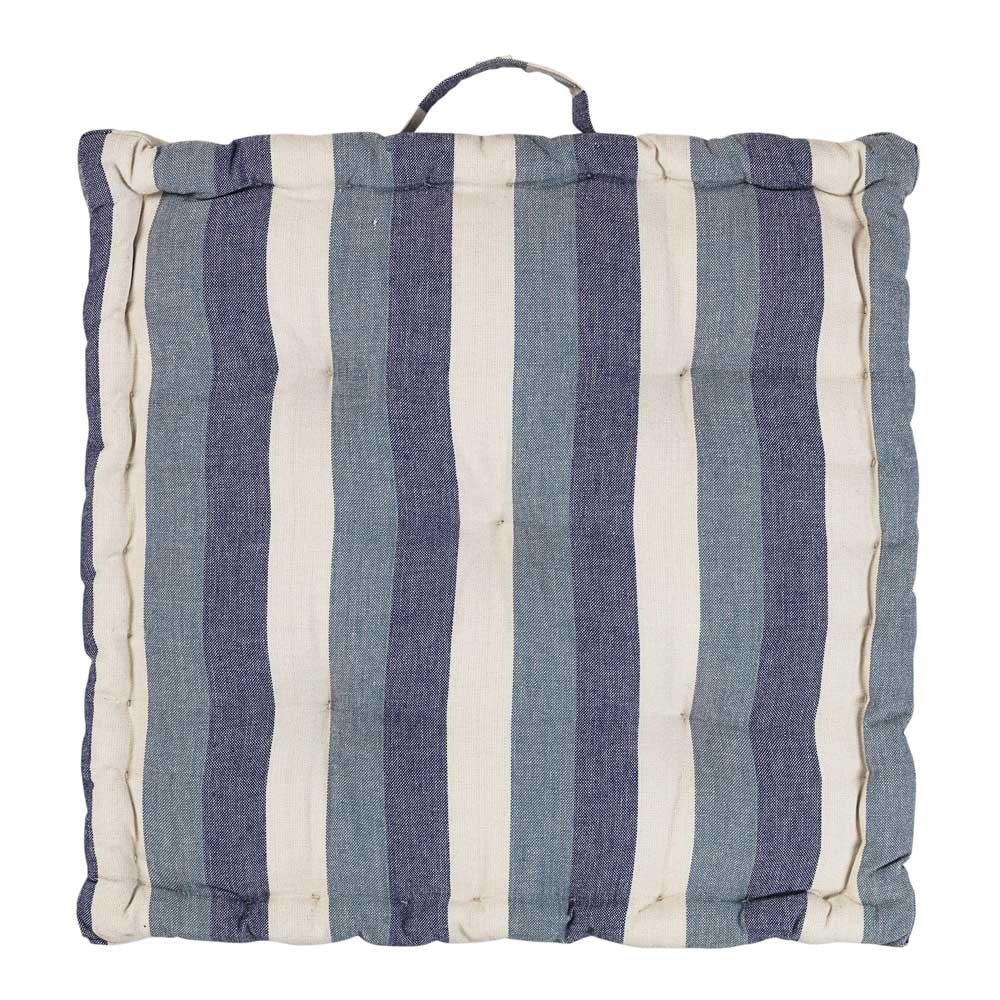 Ava Sittdyna Randig 40x40x6 cm  Blårandig