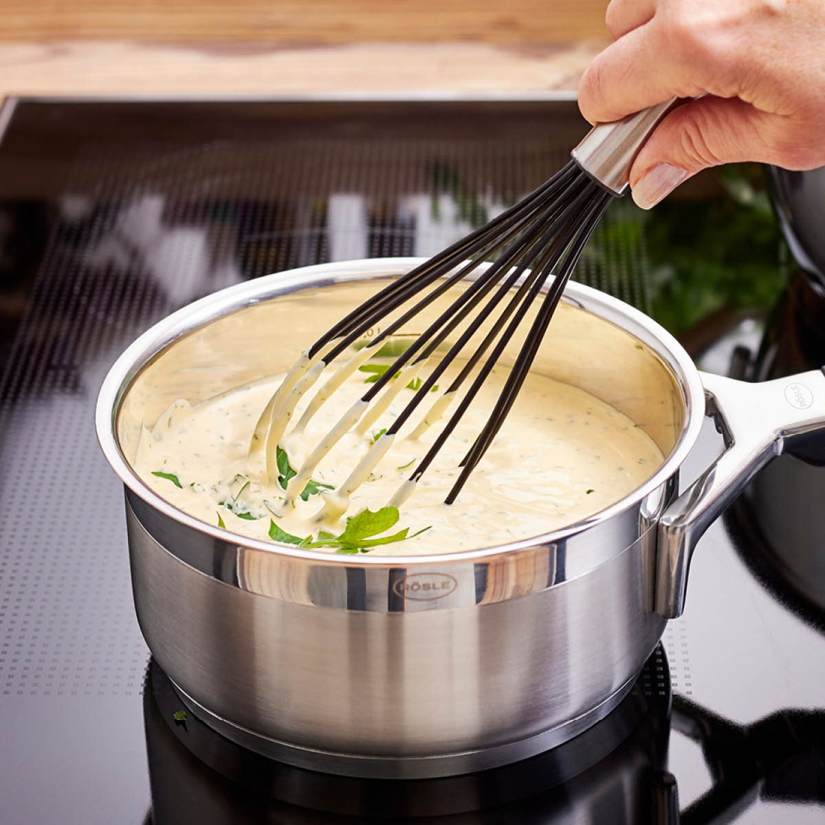 Ballongvisp Stål 12 trådar 27 cm Svart