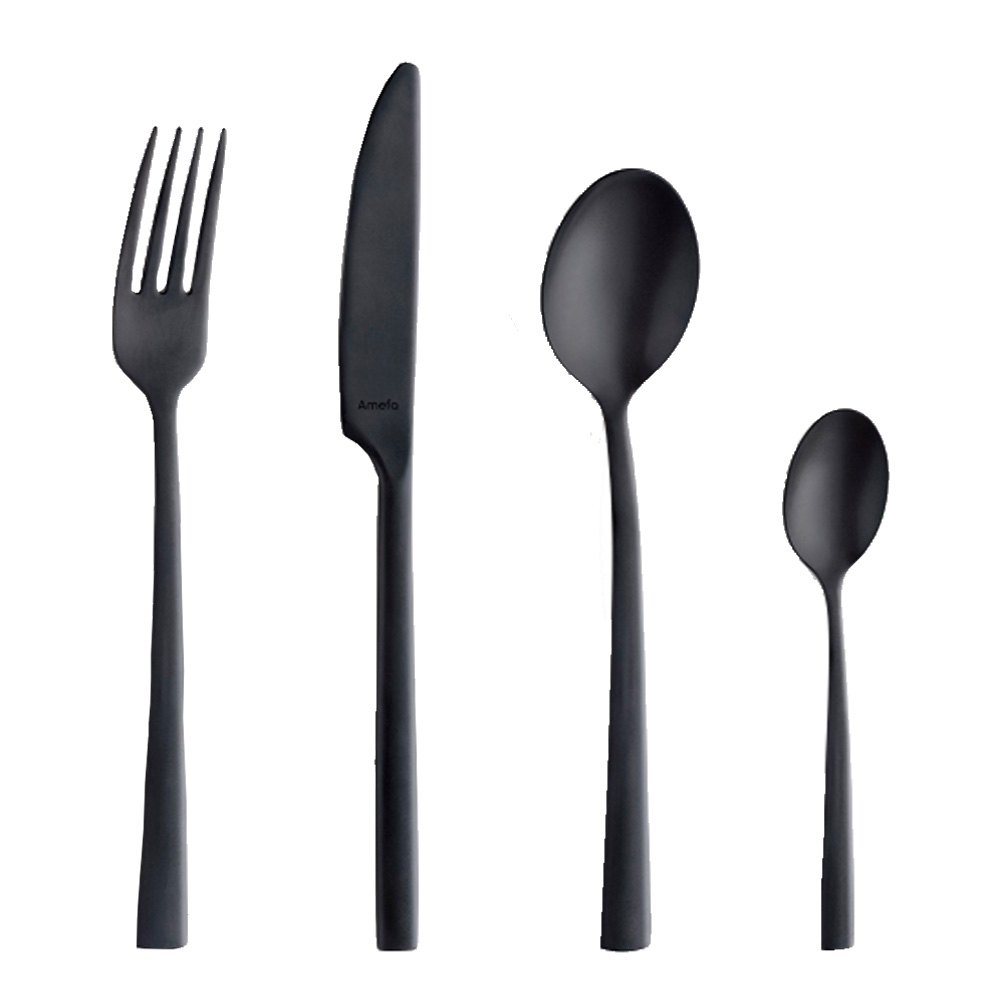 Manille Bestickset 16 delar Mattsvart