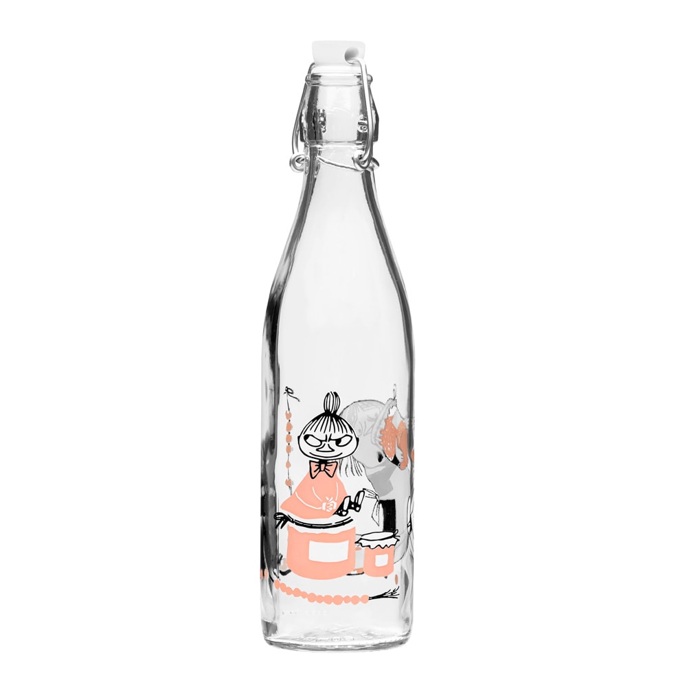 Mumin Glasflaska Marmalade 0,5 L Klar/Rosa