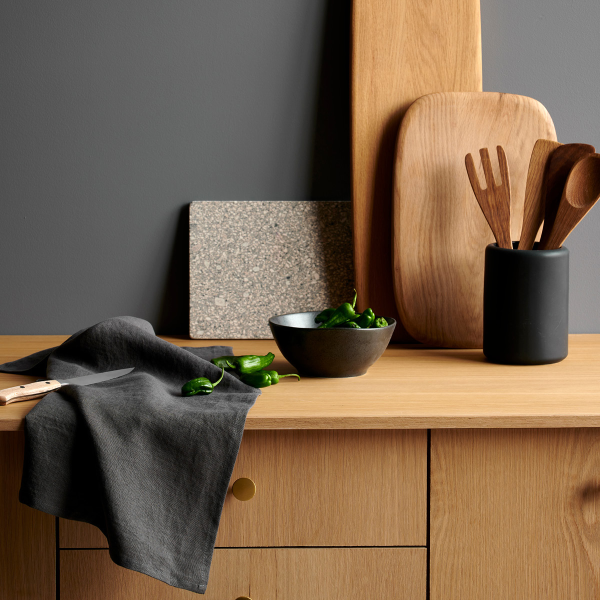 Pure Linen Kökshandduk 50x70 cm Earth