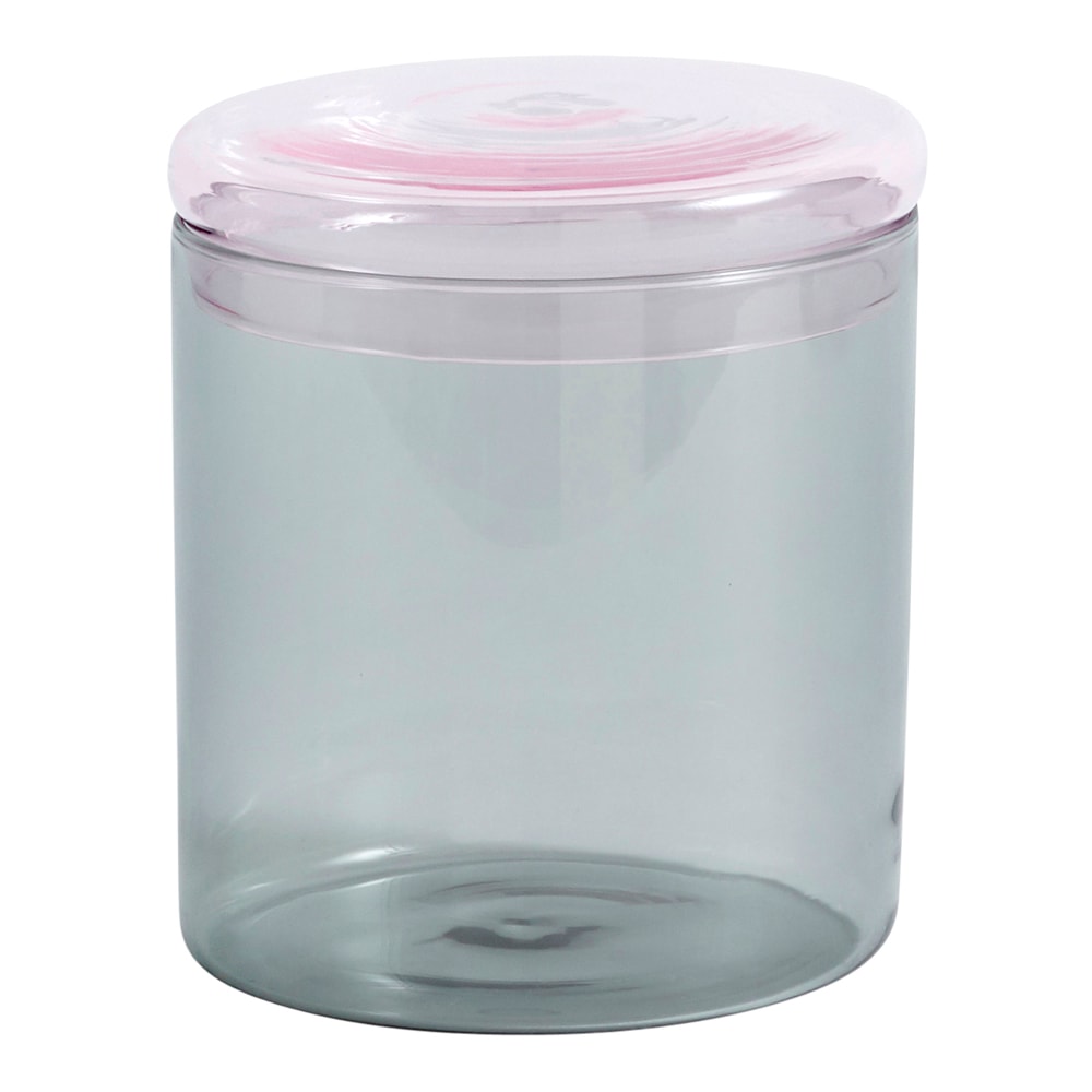 Sowden Borosilikat Burk 12x13,5 cm Grå/Rosa