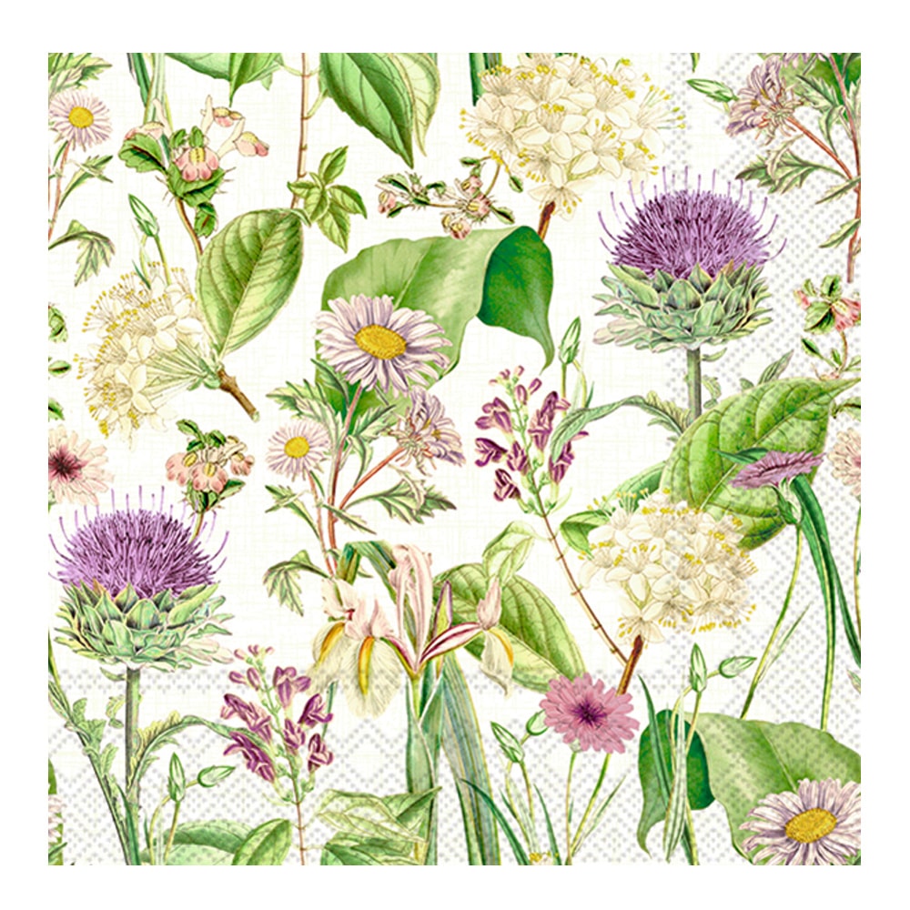 Servett Wildflower 25x25cm 20-pack Creme
